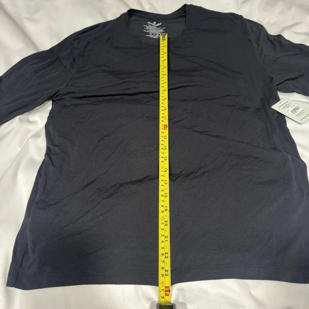 Tommy John Second Skin Pajama Black Long Sleeve Crew Neck Men's Size Large - NWT